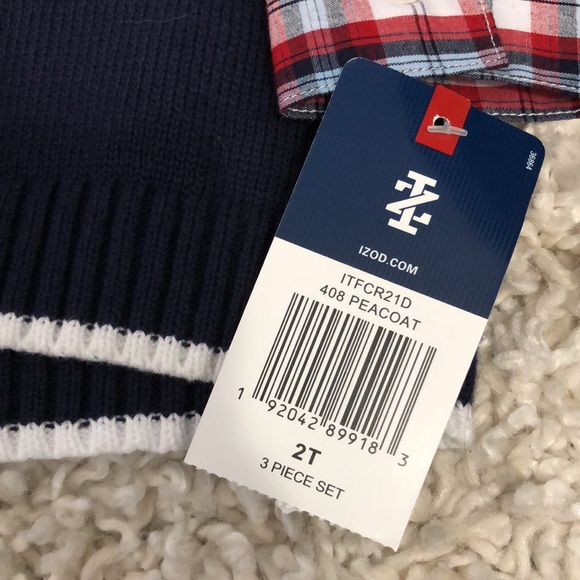 NWT Christmas shirt set/sweater vest - Picture 4 of 5